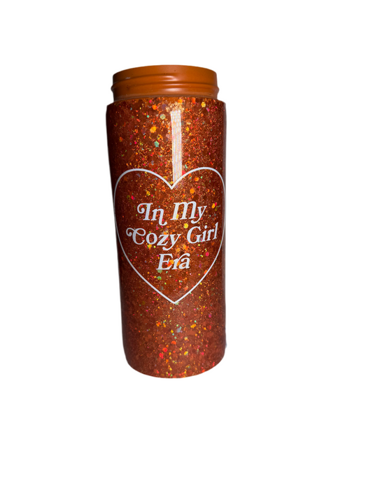 #18. Skinny Can Cooler - Orange Glitter